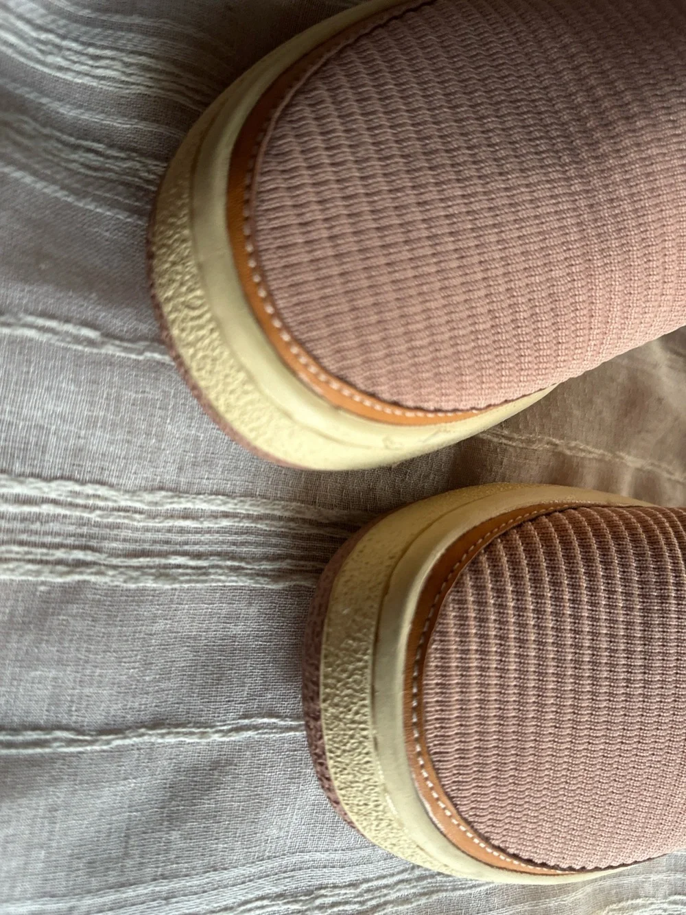 Mi.iM Parker Knit Slip-On Platform Sneakers Blush Pink/Tan | 8  NWOB